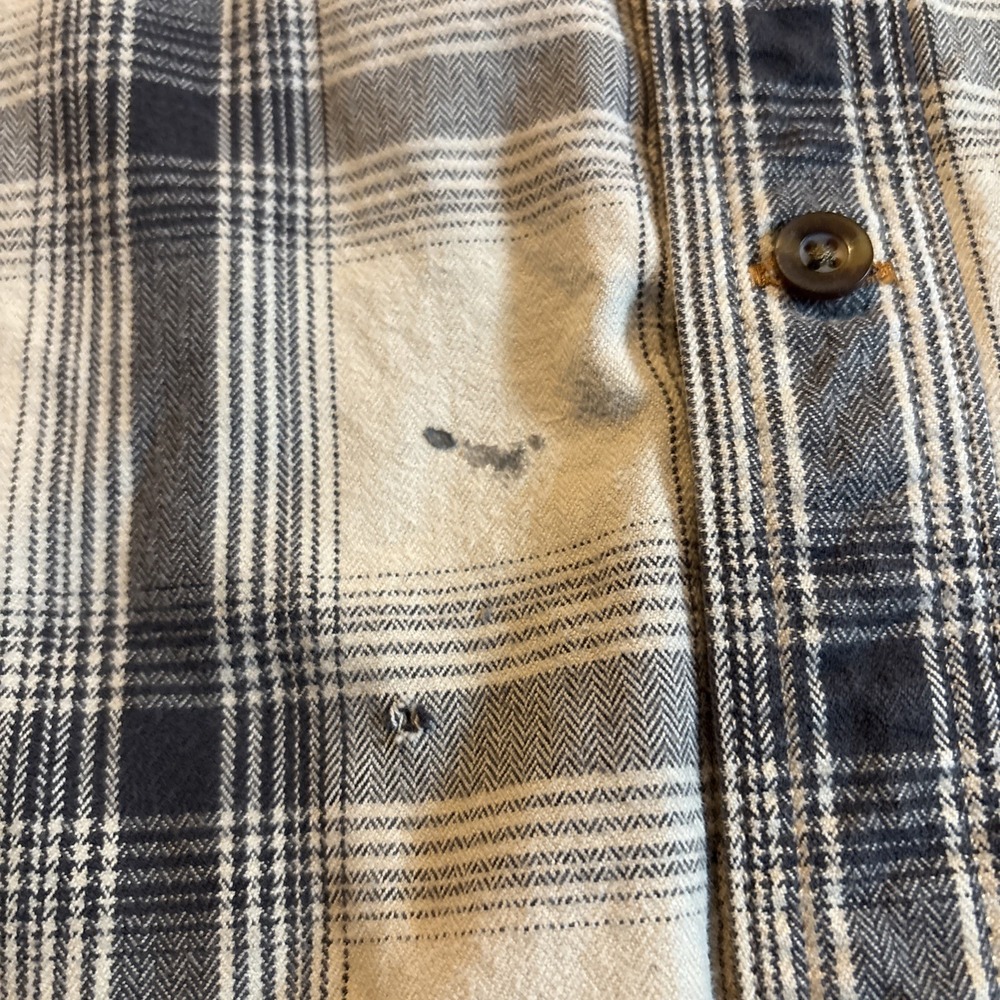 Carhartt Long Sleeve Button Up Heavy Weight Plaid Tan Mens XL Original Fit READ - Picture 4 of 15